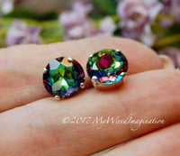 Vitrail Medium Vintage Swarovski 11mm art 1200 Dentelles In Prong Setting, Watermelon Swarovski
