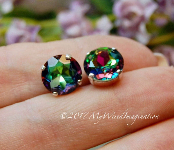 Vitrail Medium Vintage Swarovski 11mm art 1200 Dentelles In Prong Setting, Watermelon Swarovski