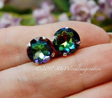 Vitrail Medium Vintage Swarovski 11mm art 1200 Dentelles In Prong Setting, Watermelon Swarovski