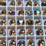 Light Colorado Topaz Shimmer, 2 Pcs 29ss-6mm Swarovski Crystal with SP or GP Setting