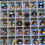 Light Colorado Topaz Shimmer, 2 Pcs 29ss-6mm Swarovski Crystal with SP or GP Setting