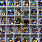 Light Colorado Topaz Shimmer, 2 Pcs 29ss-6mm Swarovski Crystal with SP or GP Setting