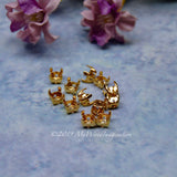 19ss Round Crystal or Gemstone Settings, 12 Pcs Silver or Gold Plated Empty Rhinestone Settings