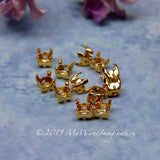 19ss Round Crystal or Gemstone Settings, 12 Pcs Silver or Gold Plated Empty Rhinestone Settings