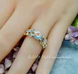 Petite Opalescent Mystic, Mercury Mystic Topaz Handmade Ring   Made to Order in 14K Gold or Sterling Silver