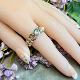Petite Opalescent Mystic, Mercury Mystic Topaz Handmade Ring   Made to Order in 14K Gold or Sterling Silver