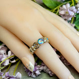 Petite Opalescent Mystic, Mercury Mystic Topaz Handmade Ring   Made to Order in 14K Gold or Sterling Silver