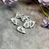 10x6 mm Pear-Teardrop Shape 4300 Settings, 6 pcs SP or GP, Gemstone or Crystal Settings