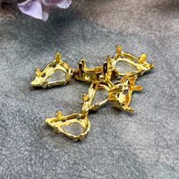10x6 mm Pear-Teardrop Shape 4300 Settings, 6 pcs SP or GP, Gemstone or Crystal Settings