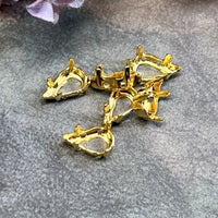 10x6 mm Pear-Teardrop Shape 4300 Settings, 6 pcs SP or GP, Gemstone or Crystal Settings