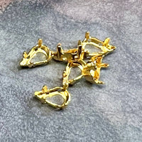 10x6 mm Pear-Teardrop Shape 4300 Settings, 6 pcs SP or GP, Gemstone or Crystal Settings