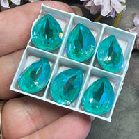 Swarovski Crystal 1 Pc Laguna DeLite 18x13 art4320 Pear Shape Crystal with Setting