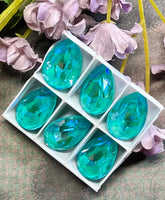 Swarovski Crystal 1 Pc Laguna DeLite 18x13 art4320 Pear Shape Crystal with Setting