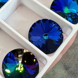 Green Sphinx 1 Piece Genuine Swarovski Crystal, 18mm 1122 Rivoli Crystal, With or Without Setting