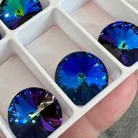 Green Sphinx 1 Piece Genuine Swarovski Crystal, 18mm 1122 Rivoli Crystal, With or Without Setting