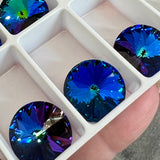 Green Sphinx 1 Piece Genuine Swarovski Crystal, 18mm 1122 Rivoli Crystal, With or Without Setting