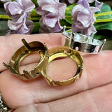 Green Sphinx 1 Piece Genuine Swarovski Crystal, 18mm 1122 Rivoli Crystal, With or Without Setting