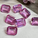 Pink Sapphire, 10x8mm Lab-Created Faceted Gemstone, September Birthstone