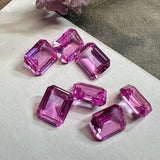 Pink Sapphire, 10x8mm Lab-Created Faceted Gemstone, September Birthstone