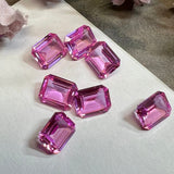 Pink Sapphire, 10x8mm Lab-Created Faceted Gemstone, September Birthstone