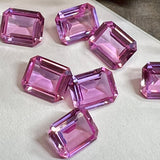 Pink Sapphire, 10x8mm Lab-Created Faceted Gemstone, September Birthstone
