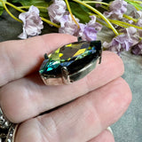 Golden Sahara Navette 32x17mm Genuine Swarovski Crystal, Article 4227 Golden Sahara, With Setting
