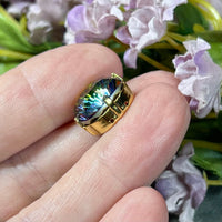 Vitrail Medium Genuine Swarovski, 1 Pc 10mm Fancy 4460 Cushion Square Cut Crystal, Rhinestone in Setting