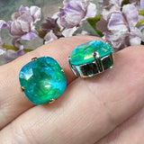 10mm Laguna Delite Genuine Swarovski Crystal, 1pc 4470 Square Cushion Cut With Setting