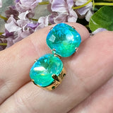10mm Laguna Delite Genuine Swarovski Crystal, 1pc 4470 Square Cushion Cut With Setting