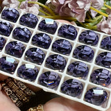 Tanzanite 1 Pc Vintage Swarovski 12x10mm Oval, Art 4120, Swarovski Crystal in Setting
