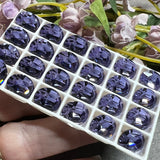 Tanzanite 1 Pc Vintage Swarovski 12x10mm Oval, Art 4120, Swarovski Crystal in Setting