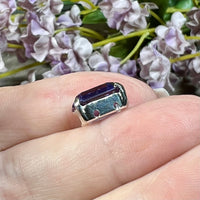 Cardinal Royal Purple, 2 Pcs Vintage Transparent Swarovski 12x10mm Art 4610 With Setting