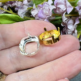 Crystal AB Genuine Swarovski, 1 Pc 10mm Fancy 4460 Cushion Square Cut Crystal, Rhinestone in Setting