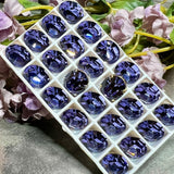 Tanzanite 1 Pc Vintage Swarovski 12x10mm Oval, Art 4120, Swarovski Crystal in Setting
