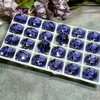 Tanzanite 1 Pc Vintage Swarovski 12x10mm Oval, Art 4120, Swarovski Crystal in Setting