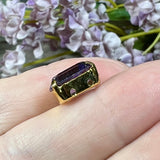 Cardinal Royal Purple, 2 Pcs Vintage Transparent Swarovski 12x10mm Art 4610 With Setting