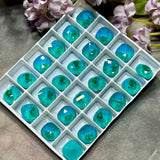10mm Laguna Delite Genuine Swarovski Crystal, 1pc 4470 Square Cushion Cut With Setting