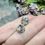 Swarovski White Patina Crystal, 1pc 10mm 4470 Cushion Cut With Prong Setting
