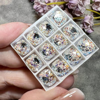 Swarovski White Patina Crystal, 1pc 10mm 4470 Cushion Cut With Prong Setting