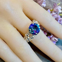 Vitrail Light Swarovski Crystal ,Handmade Ring Made to Order, Swarovski Crystal Ring