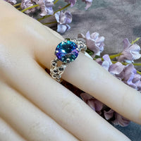 Vitrail Light Swarovski Crystal ,Handmade Ring Made to Order, Swarovski Crystal Ring