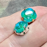 10mm Laguna Delite Genuine Swarovski Crystal, 1pc 4470 Square Cushion Cut With Setting