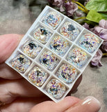 Swarovski White Patina Crystal, 1pc 10mm 4470 Cushion Cut With Prong Setting