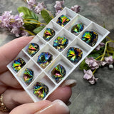 Vitrail Medium Genuine Swarovski, 1 Pc 10mm Fancy 4460 Cushion Square Cut Crystal, Rhinestone in Setting