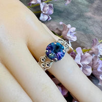 Vitrail Light Swarovski Crystal ,Handmade Ring Made to Order, Swarovski Crystal Ring