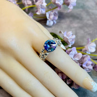 Vitrail Light Swarovski Crystal ,Handmade Ring Made to Order, Swarovski Crystal Ring