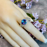 Vitrail Light Swarovski Crystal ,Handmade Ring Made to Order, Swarovski Crystal Ring