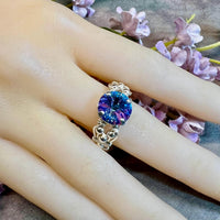Vitrail Light Swarovski Crystal ,Handmade Ring Made to Order, Swarovski Crystal Ring