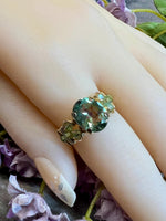 NEW, Azotic Topaz Handmade Ring, Pale Green Shimmer Mystic Topaz Ring, Unique Engagement