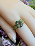 NEW, Azotic Topaz Handmade Ring, Pale Green Shimmer Mystic Topaz Ring, Unique Engagement